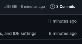 GitHub repository view showing 3 commits pushed to the remote, confirming the local network configuration project is synced with GitHub